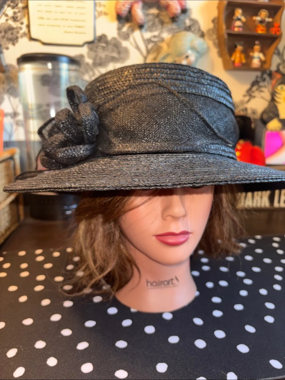 EUC VINTAGE  Betmar New York straw dress hat, featuring a classic wide brim and